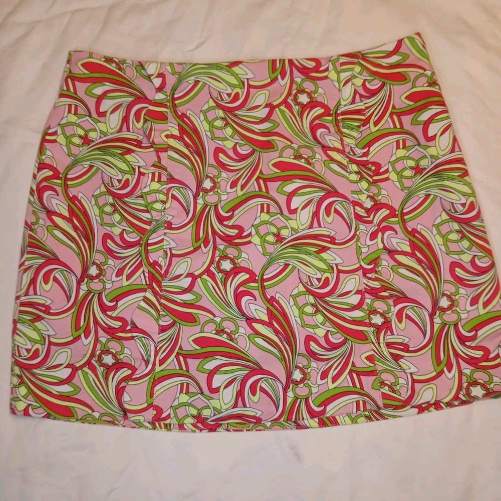 Crown And Ivy Pink Floral Skort. Sz 6. Side Zip.‎ Tennis,Golf